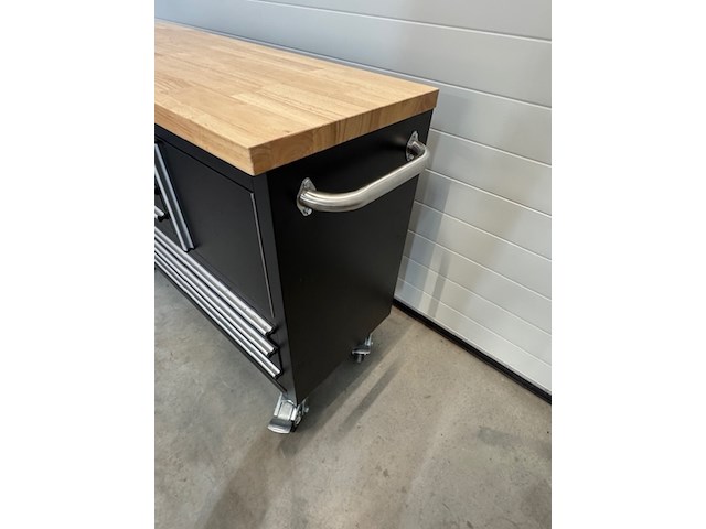 Gereedschapswagen, zwart, verrijdbaar - afbeelding 4 van  9