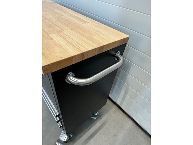 Gereedschapswagen, zwart, verrijdbaar - afbeelding 5 van  9