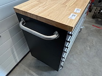 Gereedschapswagen, zwart, verrijdbaar - afbeelding 7 van  9