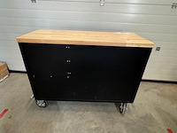 Gereedschapswagen, zwart, verrijdbaar - afbeelding 8 van  9