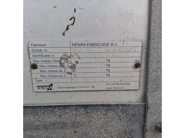 Geremde aanhanger, henra, trn - afbeelding 11 van  15