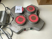 Gerfa m105 magneet opspanplaat met verdraaibare magneetschijven zodat je niet in de schijven hoeft te boren - afbeelding 2 van  6