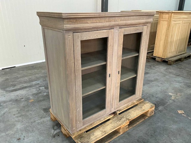 Gerookt eiken bovenkast 120,5x126x53,5cm - afbeelding 3 van  5