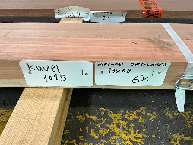 Geschaafd meranti 190x680 mm (6x) - afbeelding 6 van  6