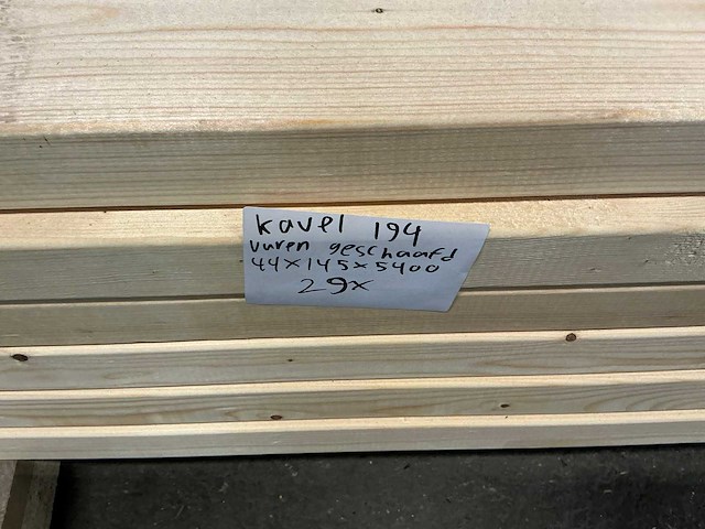 Geschaafd vuren 44x145x5400 mm (29x) - afbeelding 7 van  7