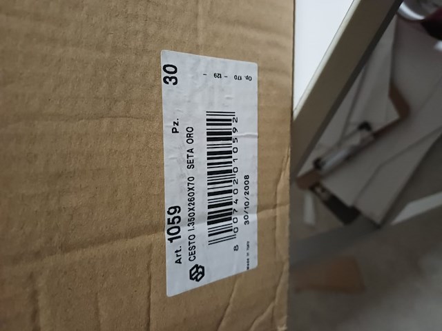 Geschenkdoos korf dalmatie goud 40x30x12cm 30stuks - afbeelding 2 van  11