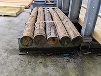 Geschild gepunte kastanjepaal diameter 180-200 mm lengte 2500 mm (5x) - afbeelding 2 van  2