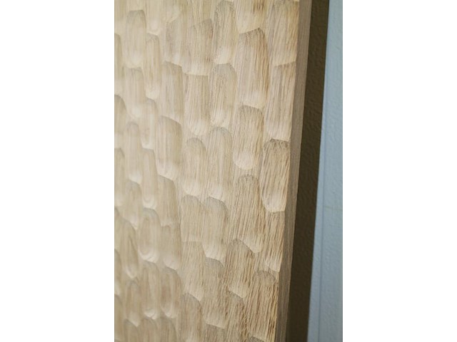 Geschulpt eikenhouten blad. afmeting 45.5 x 200 cm - afbeelding 3 van  3