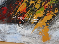 Gesigneerd schilderij op doek met afmeting 300 x 200 cm. - afbeelding 3 van  3