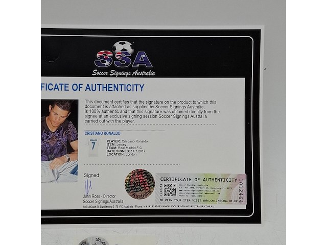Gesigneerd voetbalshirt, adidas, real madrid, cristiano ronaldo - afbeelding 3 van  12