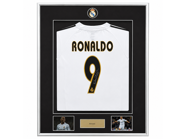 Gesigneerd voetbalshirt, adidas, real madrid, ronaldo luís nazário de lima - afbeelding 1 van  10