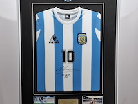 Gesigneerd voetbalshirt, diego maradona, le coq sportif, asociación del fútbol argentino - afbeelding 6 van  13