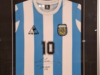 Gesigneerd voetbalshirt, diego maradona, le coq sportif, asociación del fútbol argentino - afbeelding 8 van  13