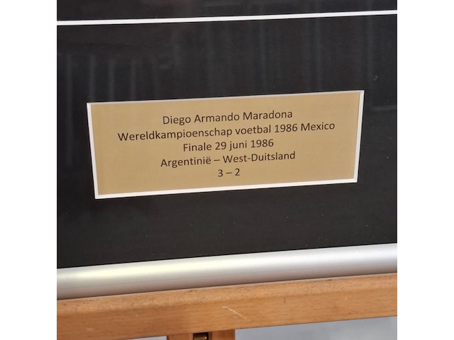 Gesigneerd voetbalshirt, diego maradona, le coq sportif, asociación del fútbol argentino - afbeelding 10 van  13