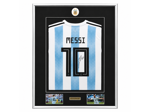 Gesigneerd voetbalshirt, lionel messi, asociación del fútbol argentino, adidas - afbeelding 1 van  10
