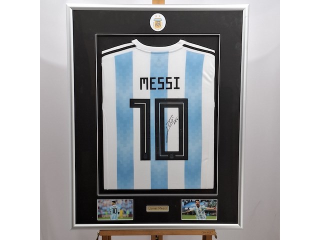 Gesigneerd voetbalshirt, lionel messi, asociación del fútbol argentino, adidas - afbeelding 3 van  10