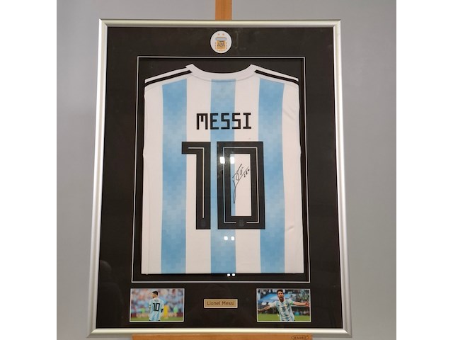 Gesigneerd voetbalshirt, lionel messi, asociación del fútbol argentino, adidas - afbeelding 4 van  10