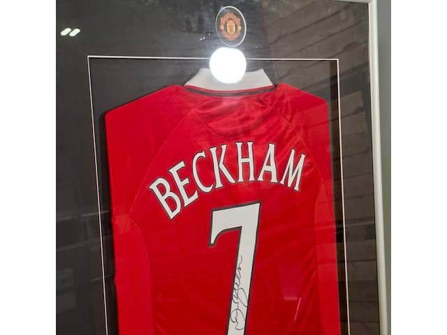 Gesigneerd voetbalshirt, manchester united, david beckham - afbeelding 10 van  12