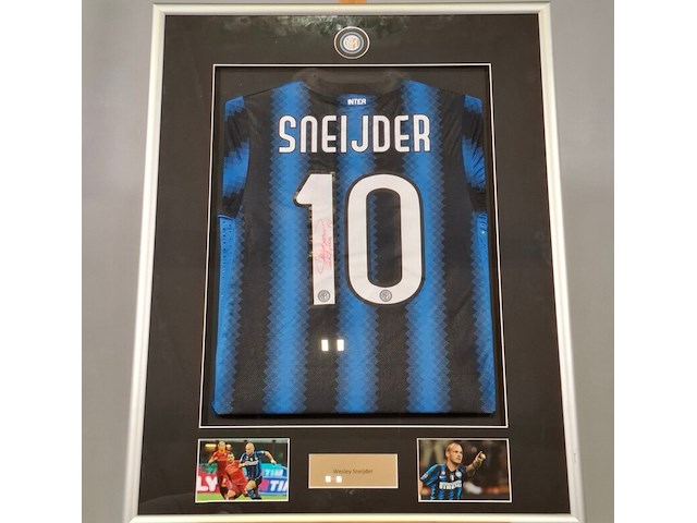 Gesigneerd voetbalshirt, nike, internazionale milan, wesley sneijder - afbeelding 3 van  7