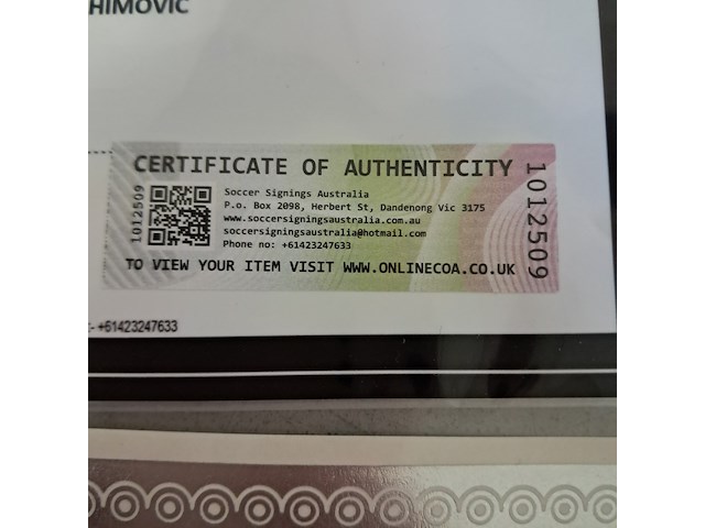 Gesigneerd voetbalshirt, 'zlatan ibrahimovic' - afbeelding 2 van  10