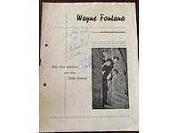 Gesigneerde pagina - programmaboekje wayne fontana and the mindbenders - afbeelding 1 van  1