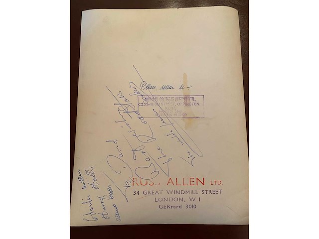 Gesigneerde promotie foto the hollis bros. (2x) - afbeelding 4 van  4