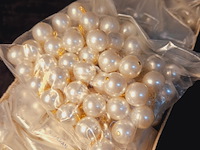 Gesimuleerde japanse parels (11mm) uit oud juweliersvoorraad - afbeelding 2 van  5