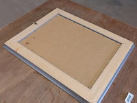 Geslepen spiegel in gezilverde opgelegde lijst - afbeelding 5 van  5