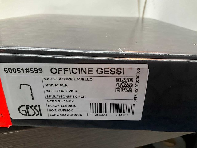 Gessi officine keukenmengkraan inox zwart - afbeelding 6 van  10