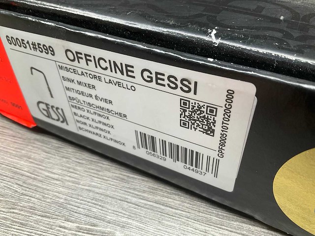 Gessi officine keukenmengkraan matt black finox 60051 599 - afbeelding 9 van  17