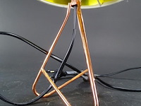 Gestilede tafellamp op koperen voet - afbeelding 4 van  5