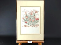 Gestileerd stilleven druk 27/250 potlood gesigneerd en genummerd - afbeelding 1 van  5