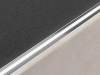 Gestoffeerd bed nizza - 120 x 200 cm - beige - led verlichting & bedlade - afbeelding 6 van  8