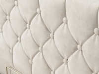 Gestoffeerd bed nizza - 120 x 200 cm - beige - led verlichting & bedlade - afbeelding 5 van  8