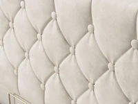 Gestoffeerd bed nizza - 120 x 200 cm - beige - led verlichting & bedlade - afbeelding 5 van  8