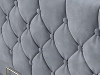 Gestoffeerd bed nizza - 140 x 200 cm - grijs - led verlichting & bedlade - afbeelding 5 van  8