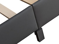 Gestoffeerd bed paris - 180 x 200 cm - donkergrijs - led verlichting - afbeelding 4 van  13