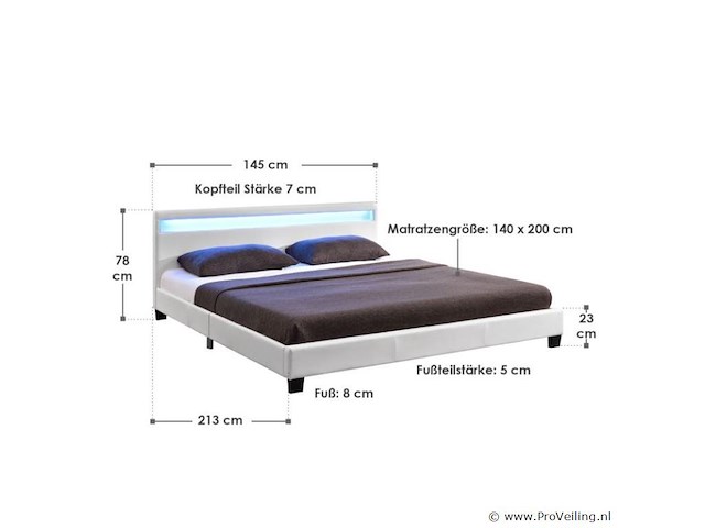 Gestoffeerd bed paris - afbeelding 2 van  10