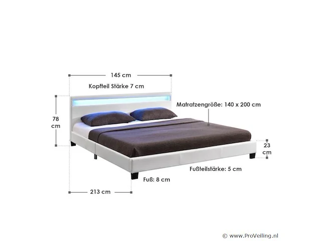 Gestoffeerd bed paris - afbeelding 2 van  10