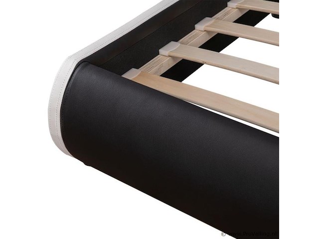 Gestoffeerd bed sevilla - 180 x 200 cm - zwart - led verlichting - afbeelding 10 van  15