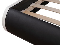 Gestoffeerd bed sevilla - 180 x 200 cm - zwart - led verlichting - afbeelding 10 van  15