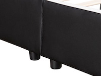 Gestoffeerd bed sevilla - 180 x 200 cm - zwart - led verlichting - afbeelding 9 van  15