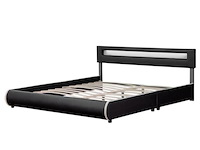 Gestoffeerd bed sevilla - 180 x 200 cm - zwart - led verlichting - afbeelding 3 van  15