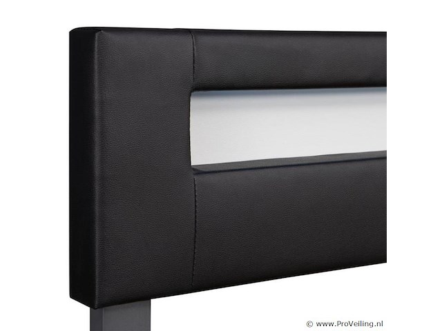 Gestoffeerd bed sevilla - 180 x 200 cm - zwart - led verlichting - afbeelding 5 van  15