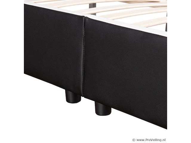 Gestoffeerd bed sevilla - 180 x 200 cm - zwart - led verlichting - afbeelding 9 van  15