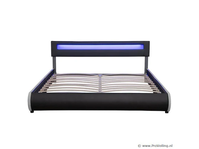Gestoffeerd bed sevilla - 180 x 200 cm - zwart - led verlichting - afbeelding 2 van  15