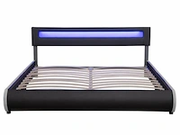 Gestoffeerd bed sevilla - 180 x 200 cm - zwart - led verlichting - afbeelding 2 van  15