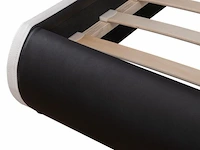 Gestoffeerd bed sevilla - 180 x 200 cm - zwart - led verlichting - afbeelding 10 van  15