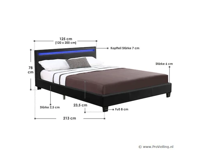 Gestoffeerd bed verona - afbeelding 7 van  7