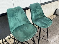 Gestoffeerde barkruk met rugleuning (17x) - afbeelding 2 van  4